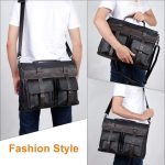 Leather Messenger Bag for Men,15.6 Inch Vintage Laptop Bag Briefcase Satchel - Image 3